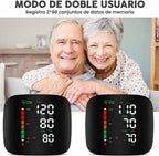 Monitor de Presión Digital de Muñeca: Pantalla Táctil, Voz en Español y Recargable USB C