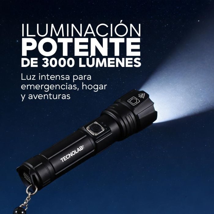 Tecnolab - Mini linterna Linterna LED Recargable