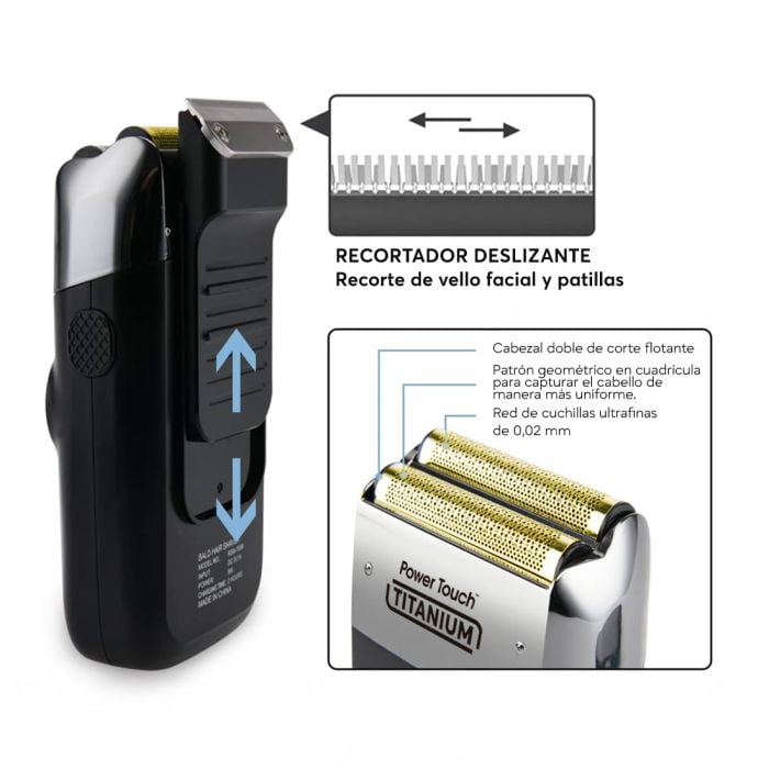 Power Touch Titanium - Set afeitado hombre