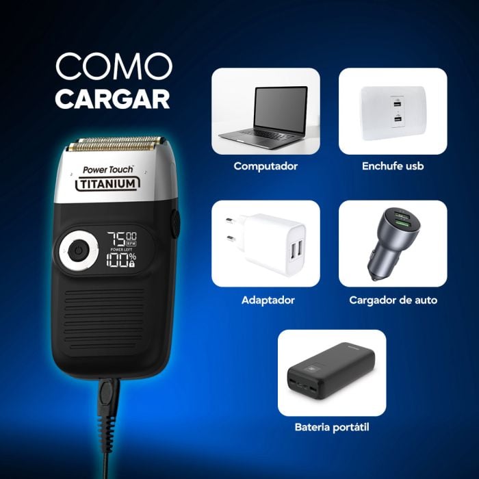 Power Touch Titanium - Set afeitado hombre